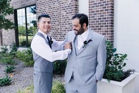 groom with friend