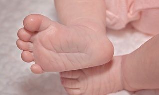 Closeup of the baby feet
