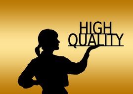 black woman silhouette quality hand keep