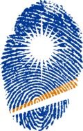 fingerprint with the flag of the Republic of the Marshall Islands