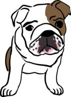 english bulldog baby drawing