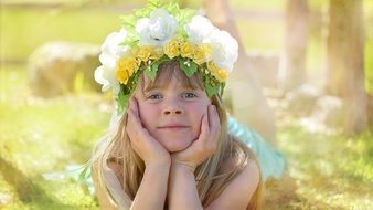 flower child portrait