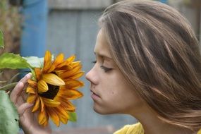 girl sunflower