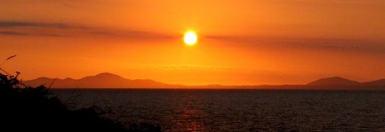 incredibly beautiful sunset sea