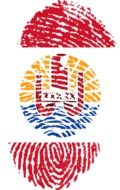 fingerprint with french flag