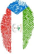 fingerprint with equatorial guinea flag