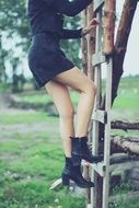 legs climbing ladder