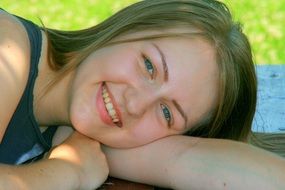 portrait of the blonde girl