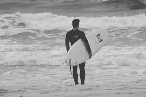 surfer is ready for surfing