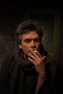 smoking cigarette adult man portrait
