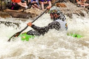 kayaking in whitewater