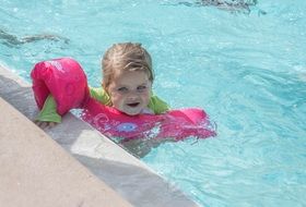 baby in the pool