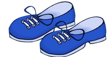 blue shoes kids drawing