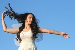 Fairy girl with loosened hair