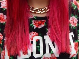 teen pink hair