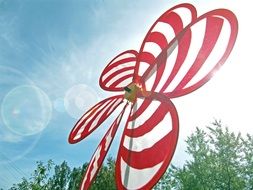 Photo of whirligig at the sunlight