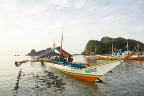 Boats are on the water