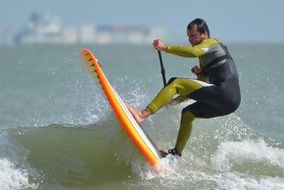 surfer with paddle
