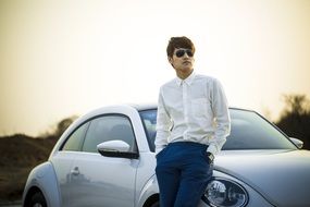 young man in glasses