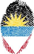 antigua barbuda flag fingerprint