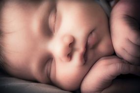 newborn baby sleeping cute