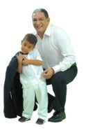 happy man with son