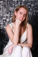 Photo of thinking girl