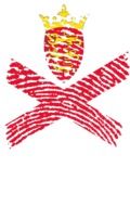 jersey flag fingerprint country as a drawing