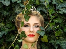 blond girl in the crown