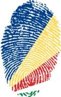 Seychelles flag as a fingerprint