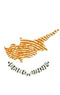 cyprus flag on fingerprint