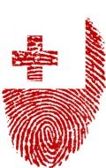 tonga flag fingerprint country drawing