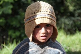 Portrait of boy living in Peru