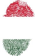 clipart of flag of Hungary on a fingerprint