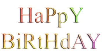 inscription happy birthday