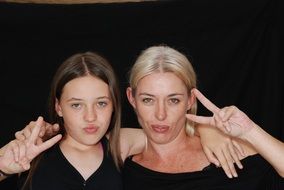 Portrait of mum and daughter