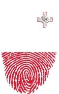 flag of malta on fingerprint