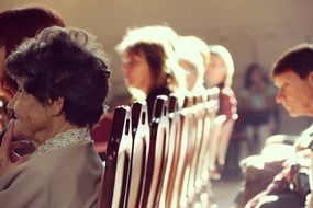old people in church