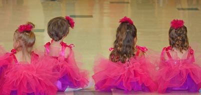 little girls in ballet dresses