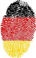 Ä°llustration of germany flag in a shape of the fingerprint