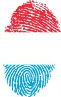 Clipart of luxembourg flag in a shape of fingerprint