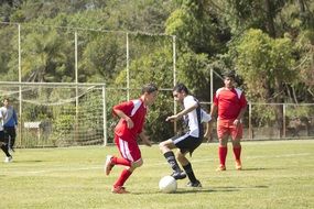 football teams on a field on a sunny day