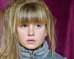 girl with disheveled hair