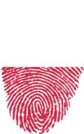 Polish flag on the fingerprint