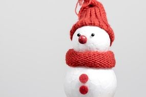 snow man in winter cap