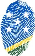 solomon islands flag fingerprint drawing