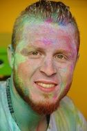 Colorful painted man