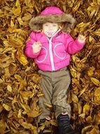 girl in the autumn foliage