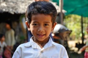 portrait of a boy from cambodia