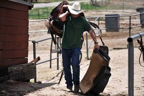 cowboy in white hat